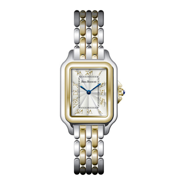 B.B-W20273172 SILVER & GOLD WITH FLOWERS