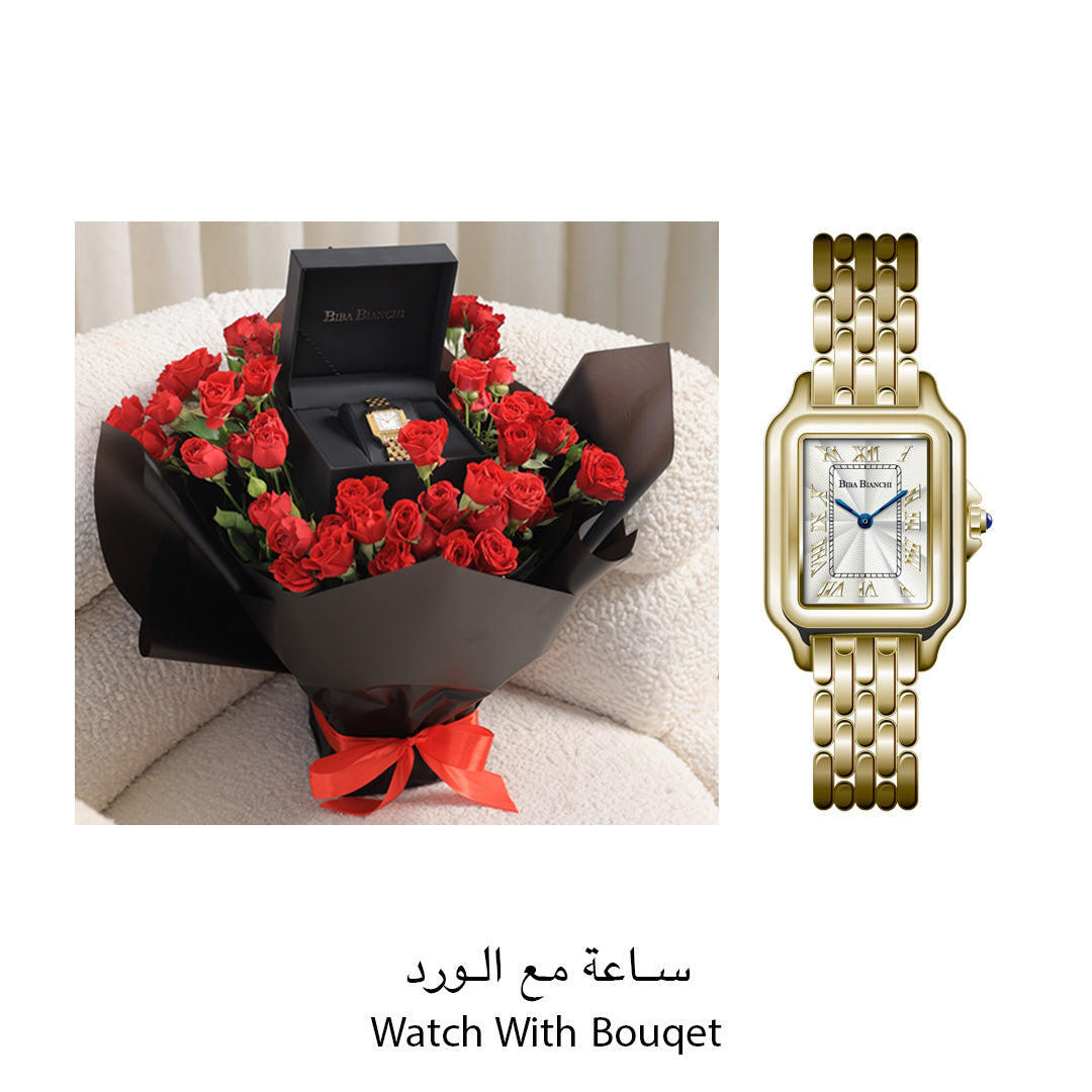 B.B-Rectangular dial with Flowers