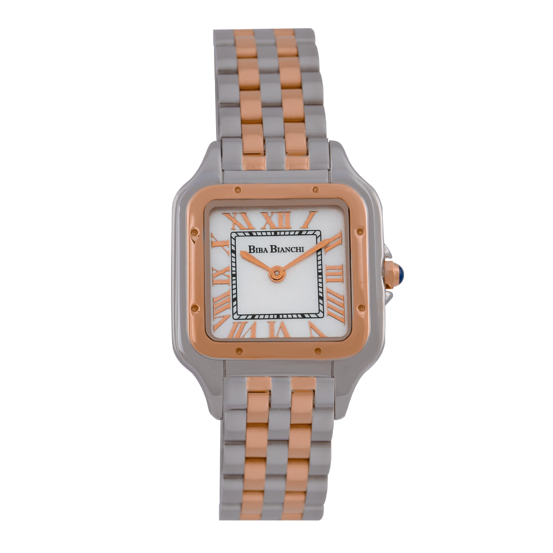 B.B-W222737777M - Silver + Rose gold -Mother of Pearl