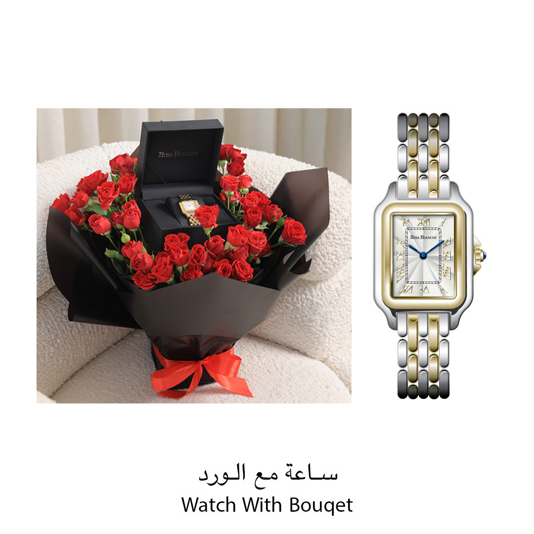 B.B-Rectangular dial with Flowers