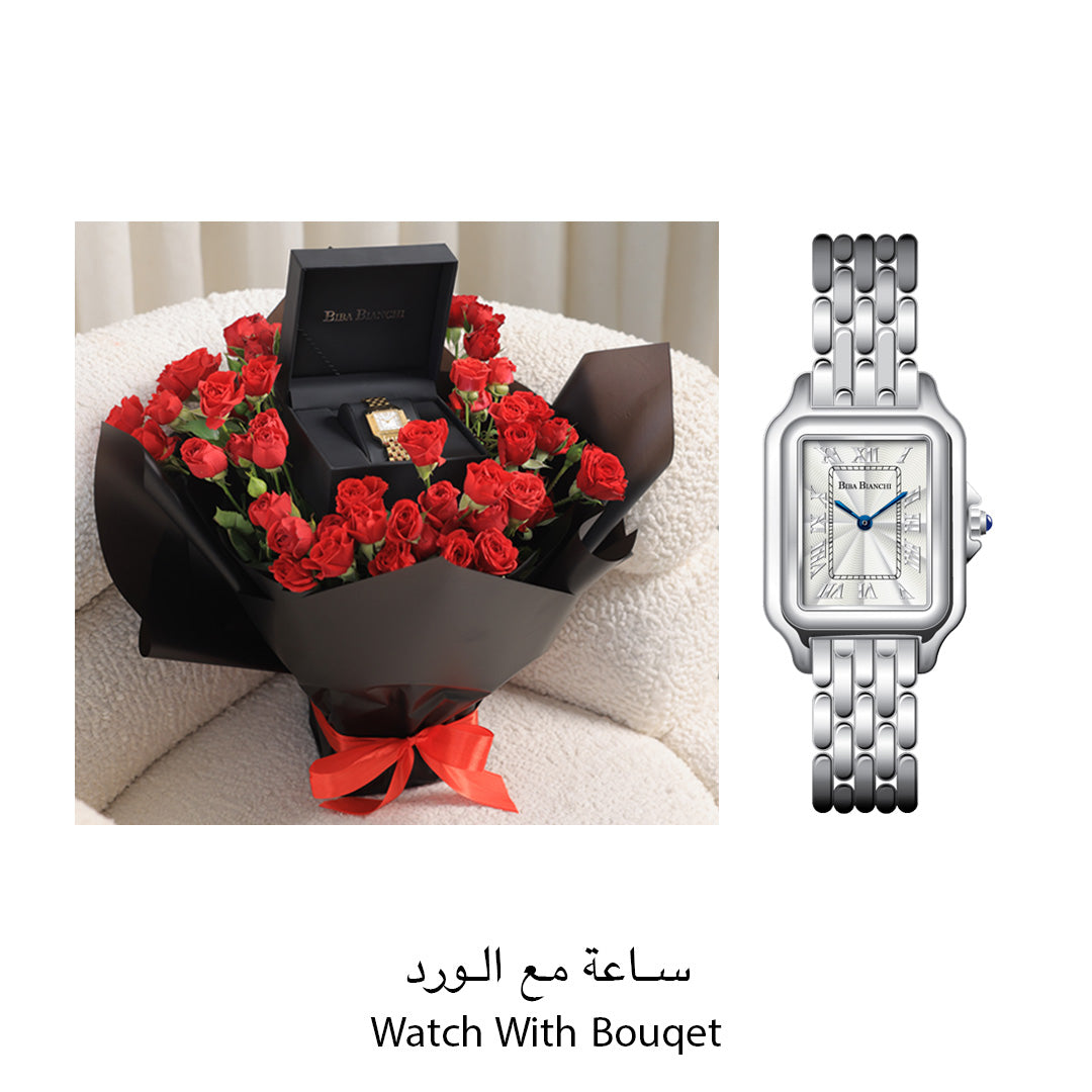 B.B-Rectangular dial with Flowers