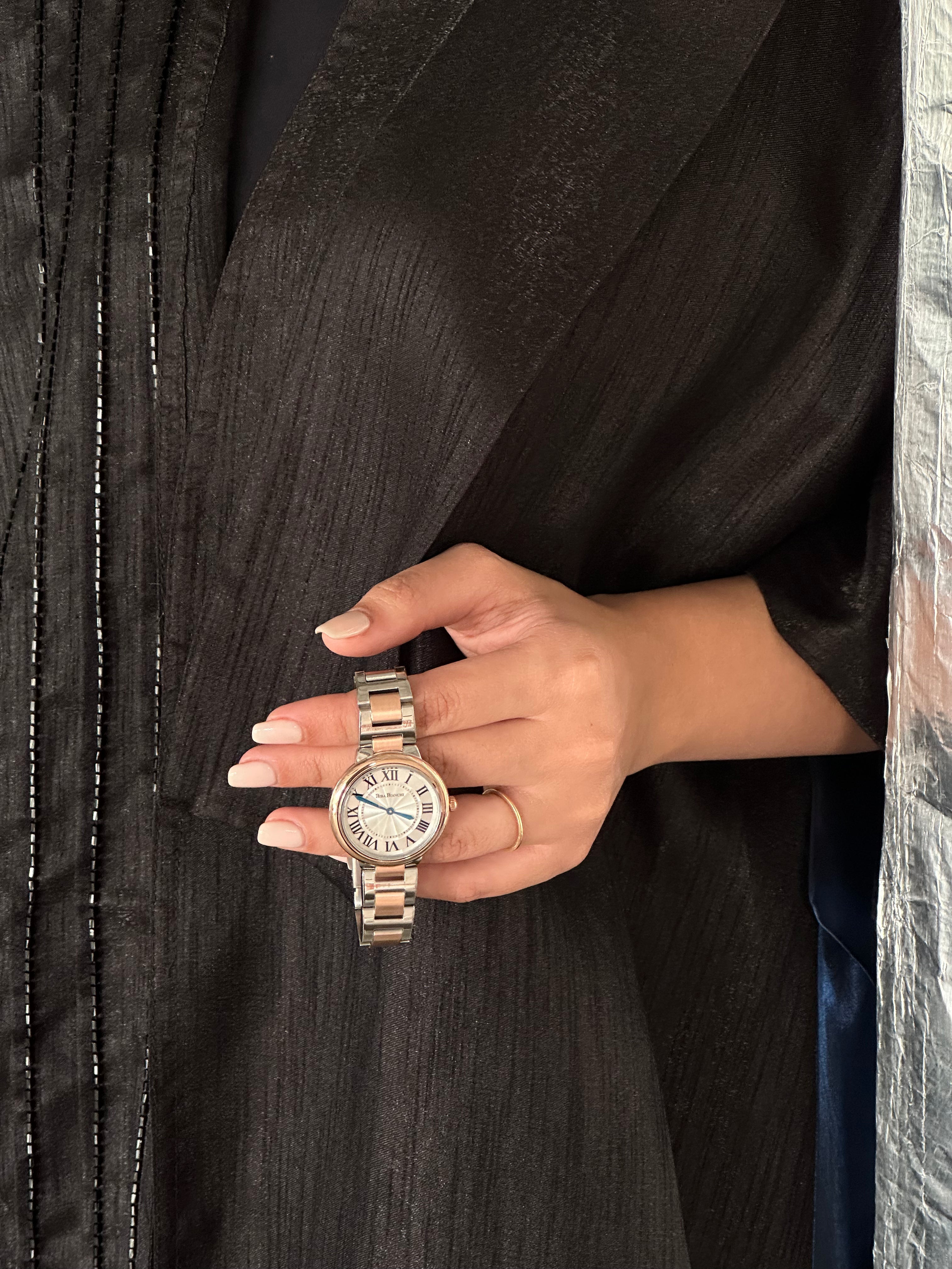 B.B-W22333587 ROSEGOLD+SILVER WITH FLOWERS