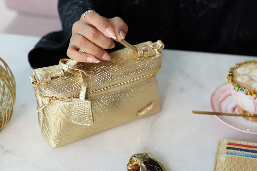 Gold Bag with Card Holder & Belt - LL013-02